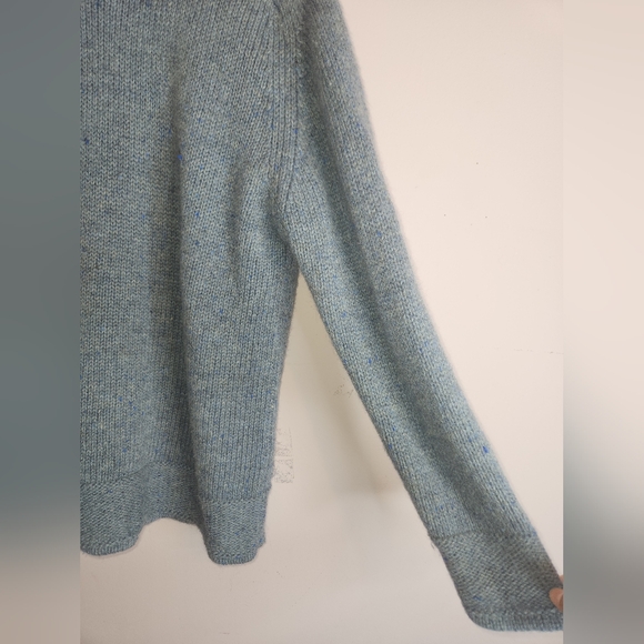 J.JILL Women’s Wool Long Sleeve Sweater Light Blue, size L - Picture 3 of 8
